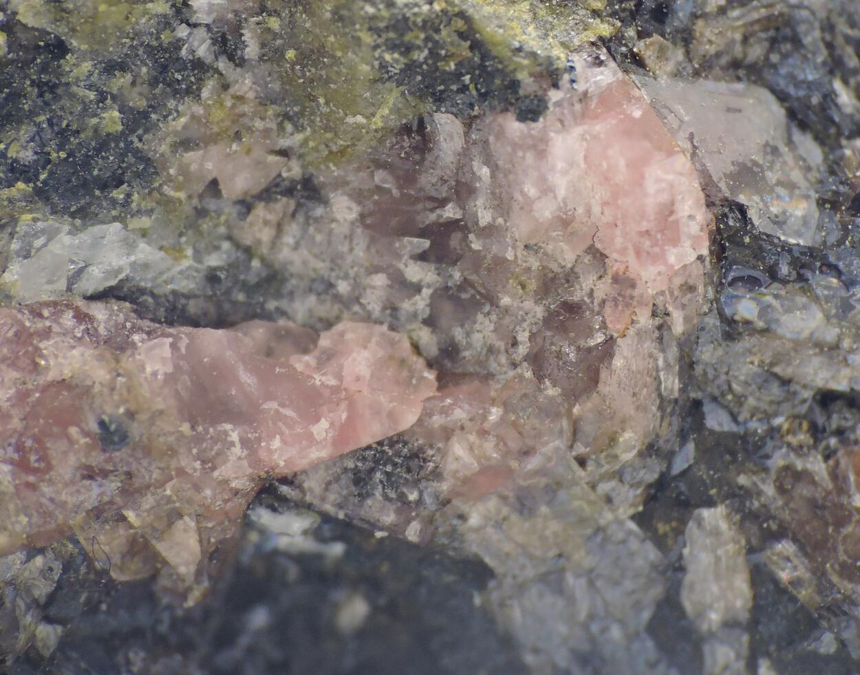 Rhodonite On Ilmenite