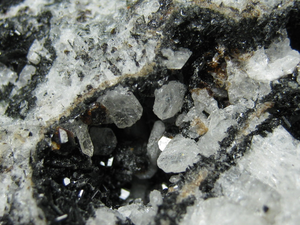 Vesuvianite Sanidine Hornblende & Fluorite