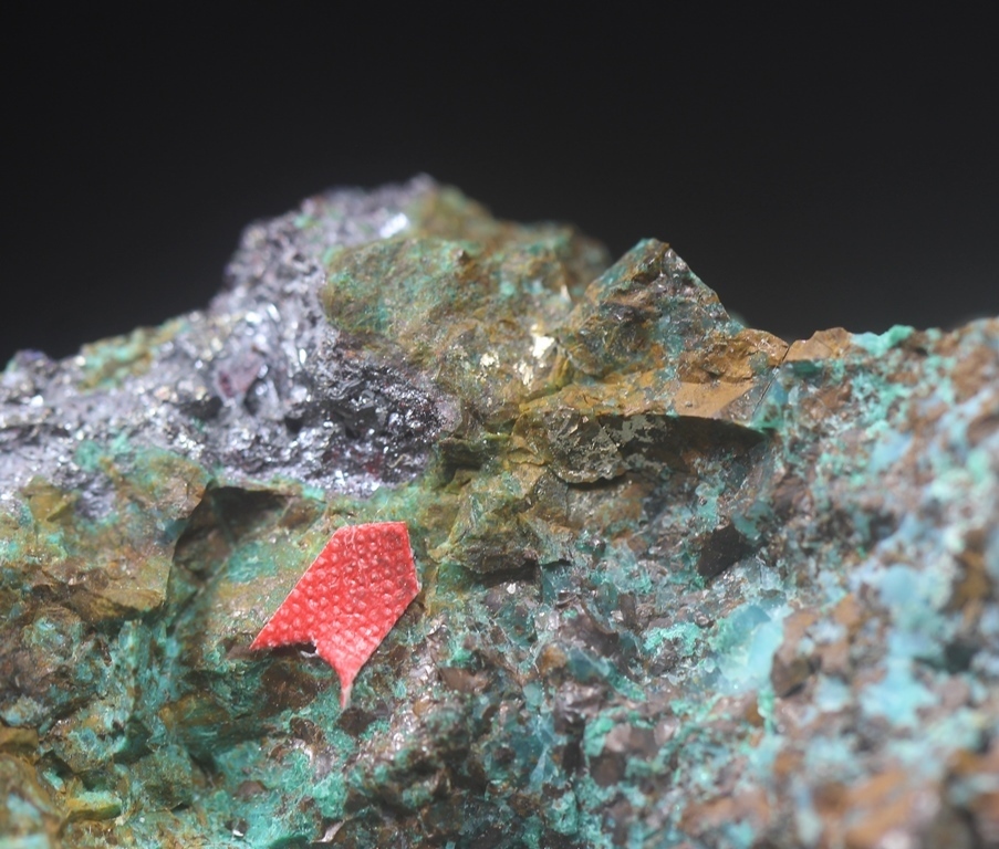 Silver Cuprite & Malachite