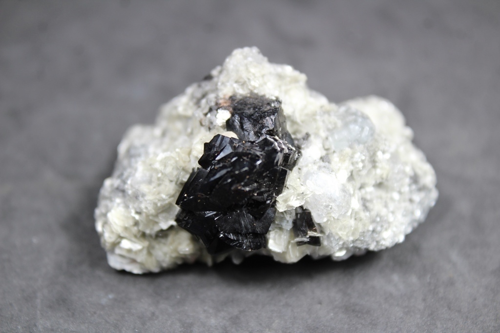 Cassiterite With Beryl Var Aquamarine