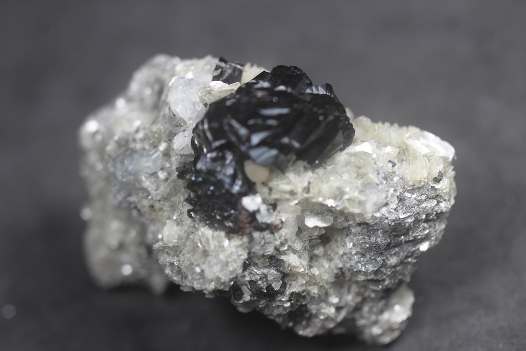 Cassiterite With Beryl Var Aquamarine