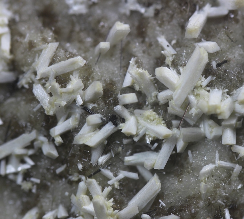 Laumontite With Tourmaline