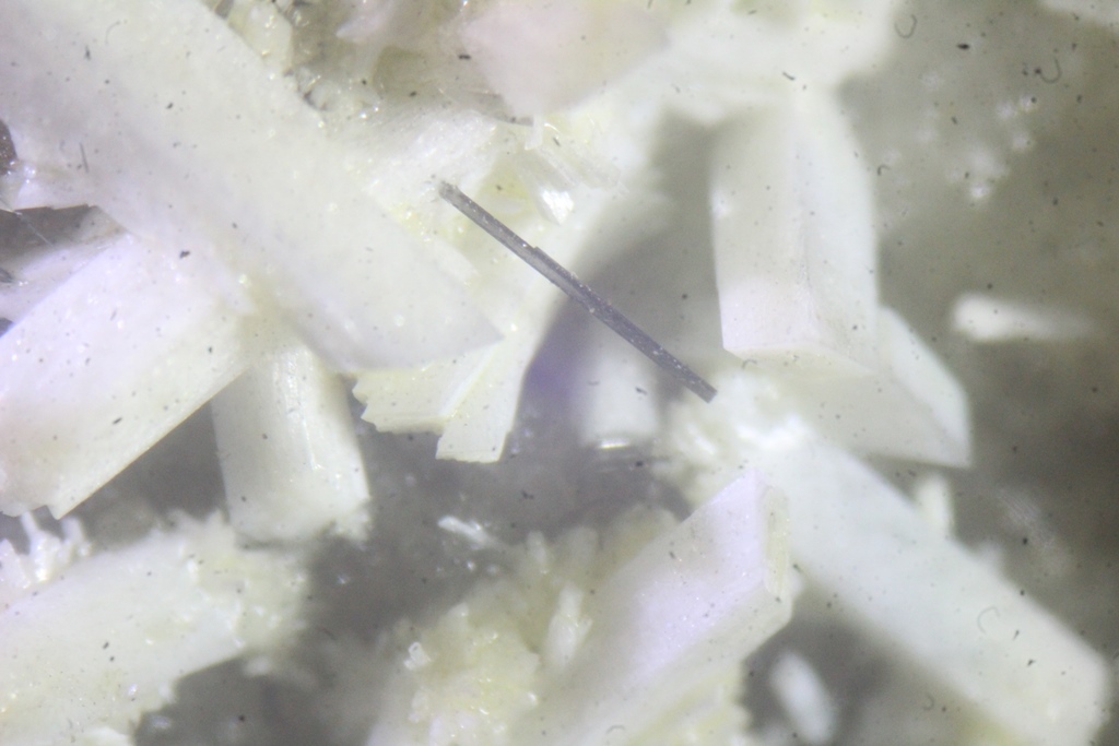 Laumontite With Tourmaline