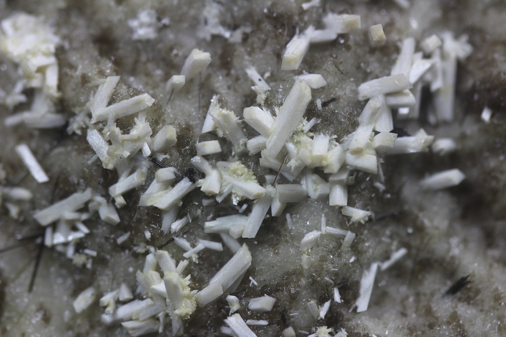 Laumontite With Tourmaline