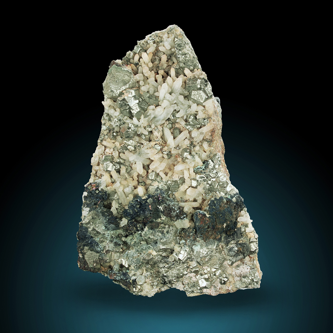 Chalcopyrite With Quartz & Pyrite