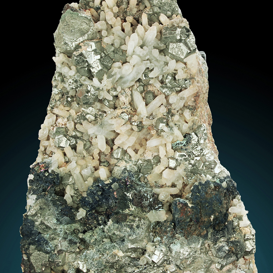 Chalcopyrite With Quartz & Pyrite