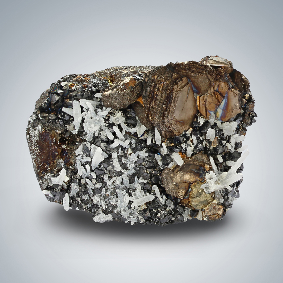 Pyrrhotite With Sphalerite & Quartz