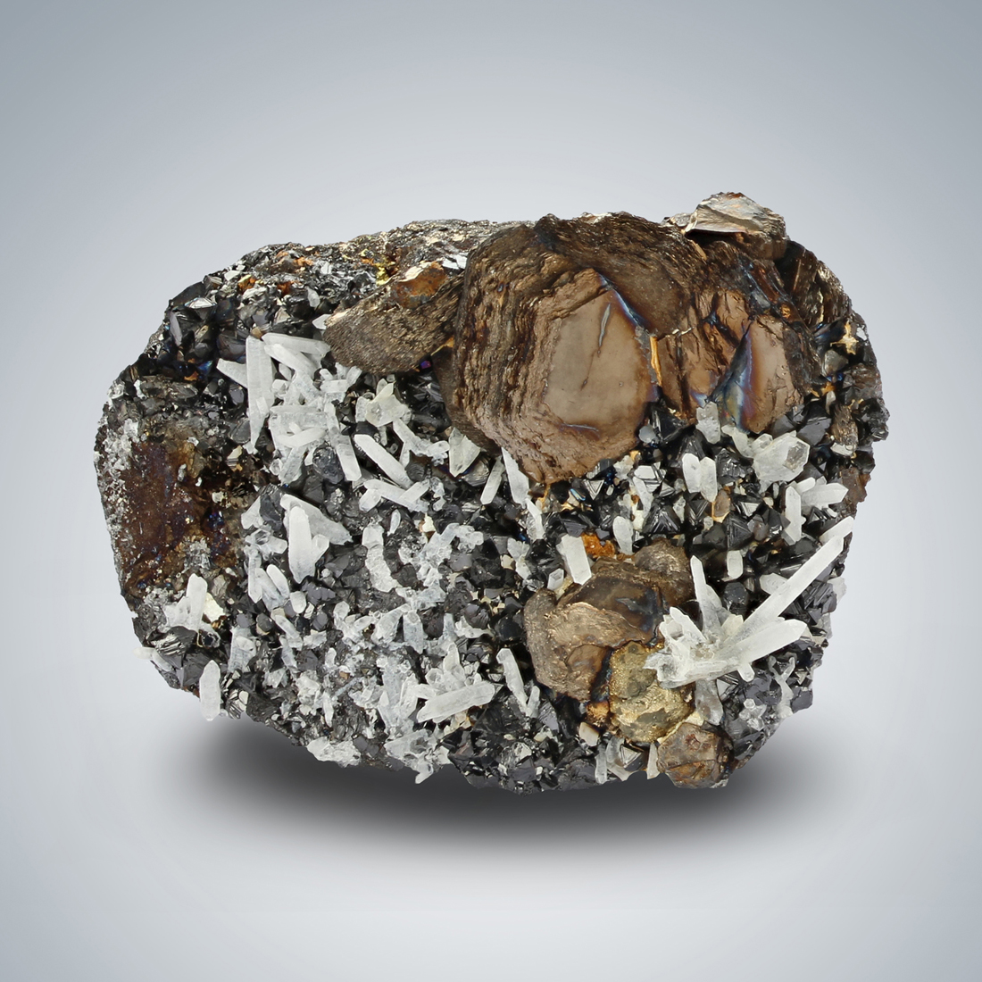 Pyrrhotite With Sphalerite & Quartz