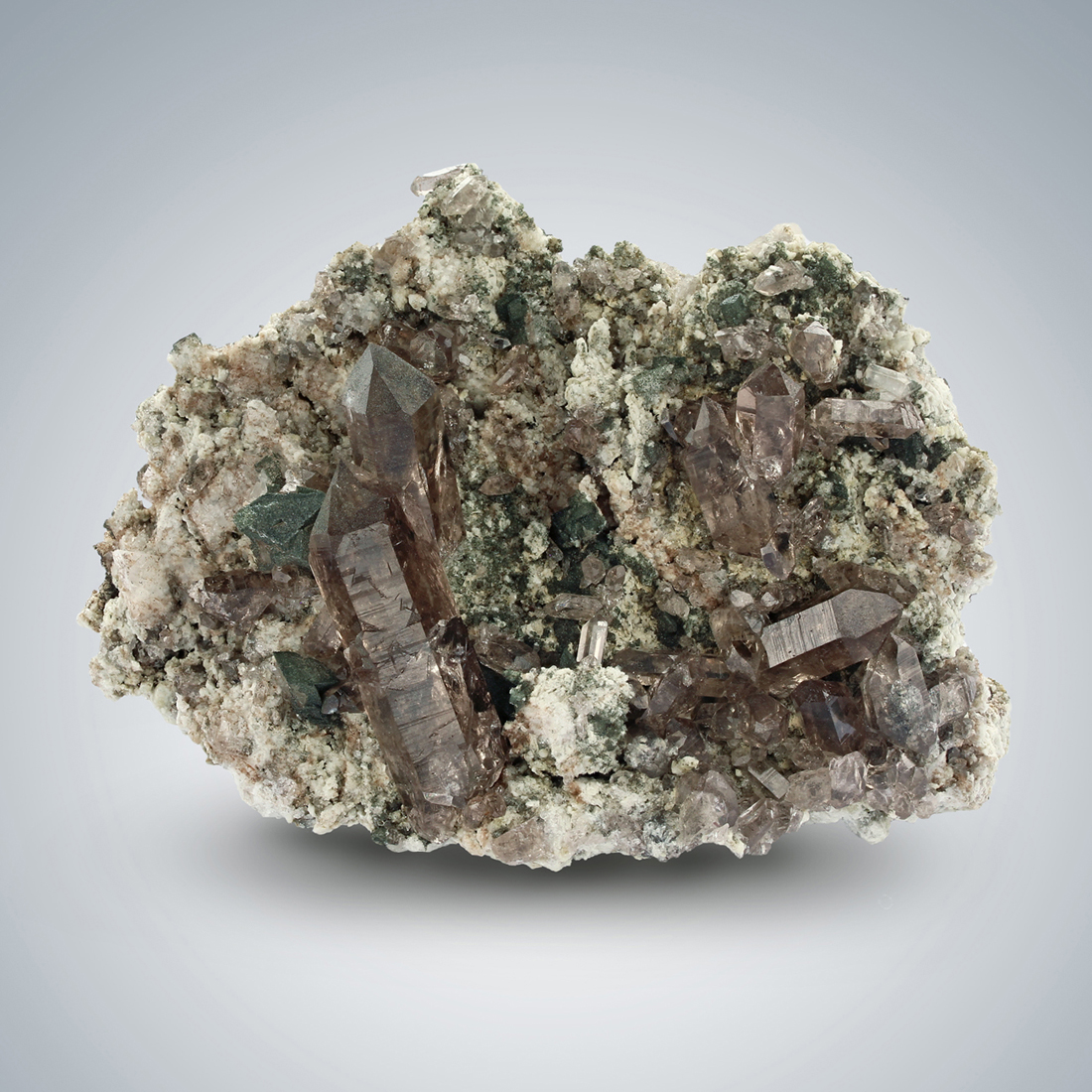 Smoky Quartz & Adularia