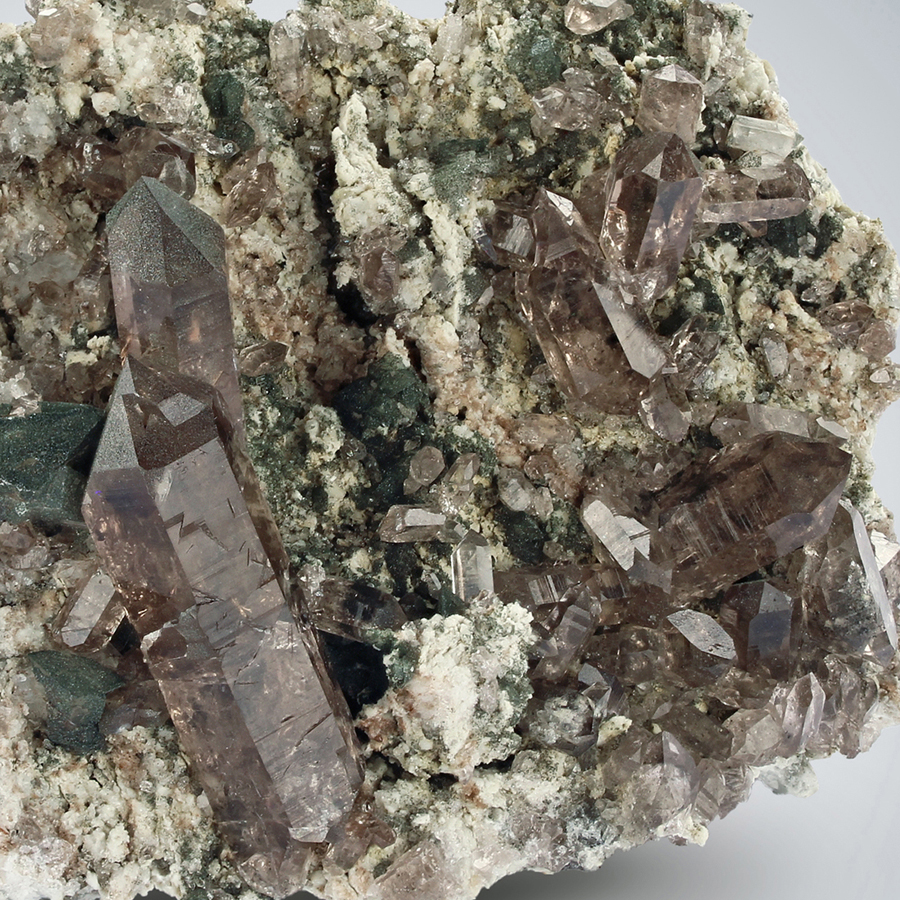 Smoky Quartz & Adularia