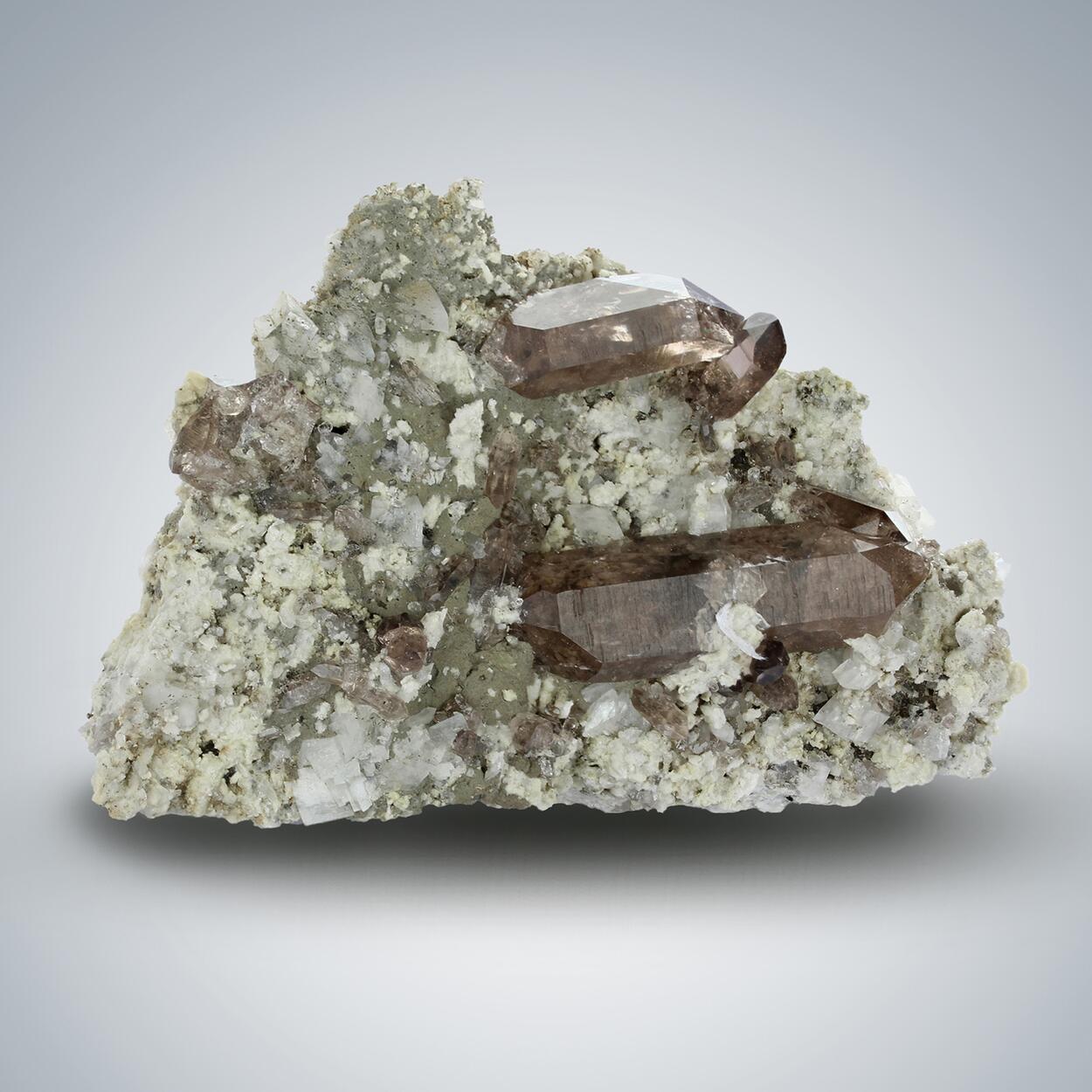 Smoky Quartz & Adularia