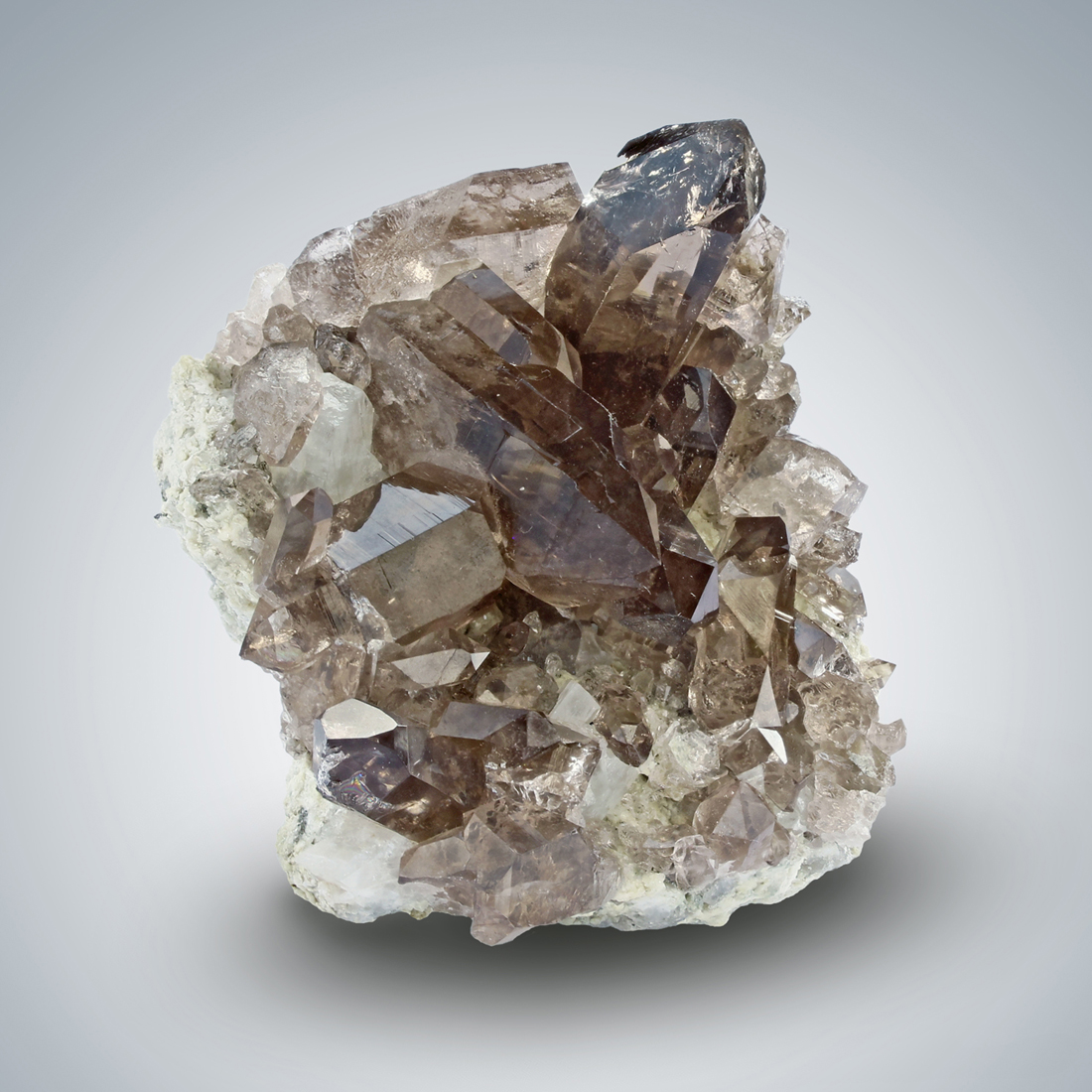 Smoky Quartz & Adularia