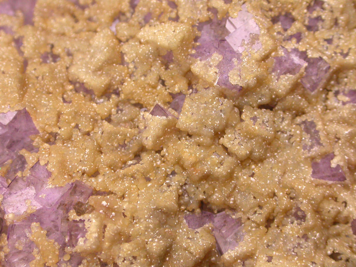 Smithsonite On Fluorite