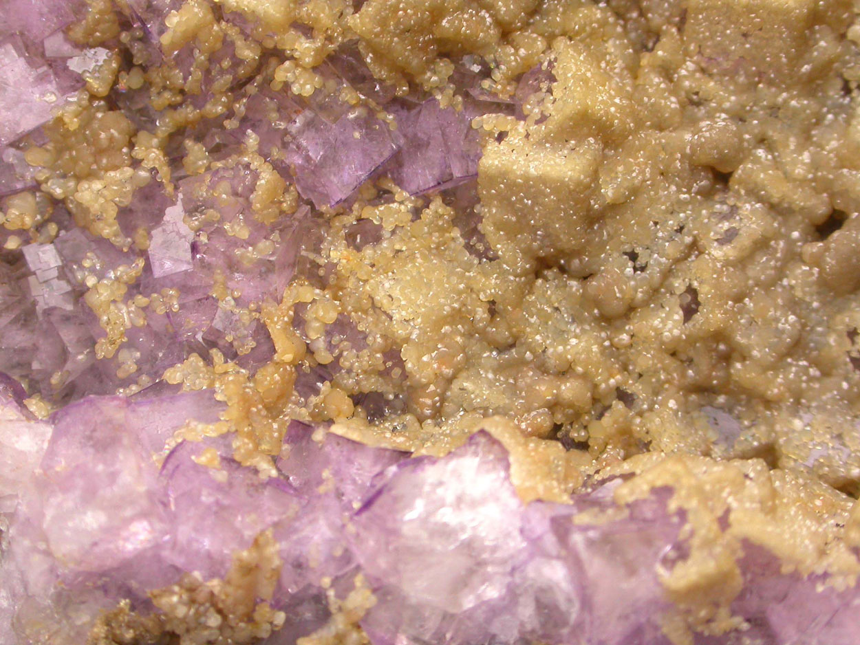 Smithsonite On Fluorite