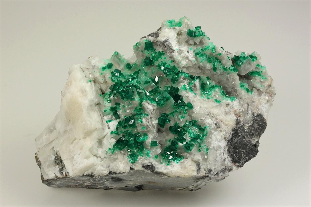 Dioptase On Calcite