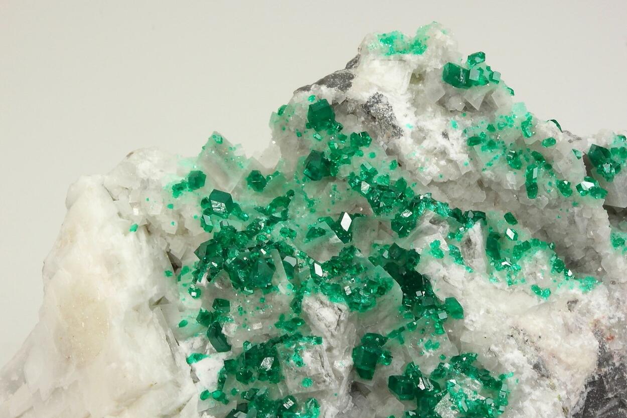 Dioptase On Calcite