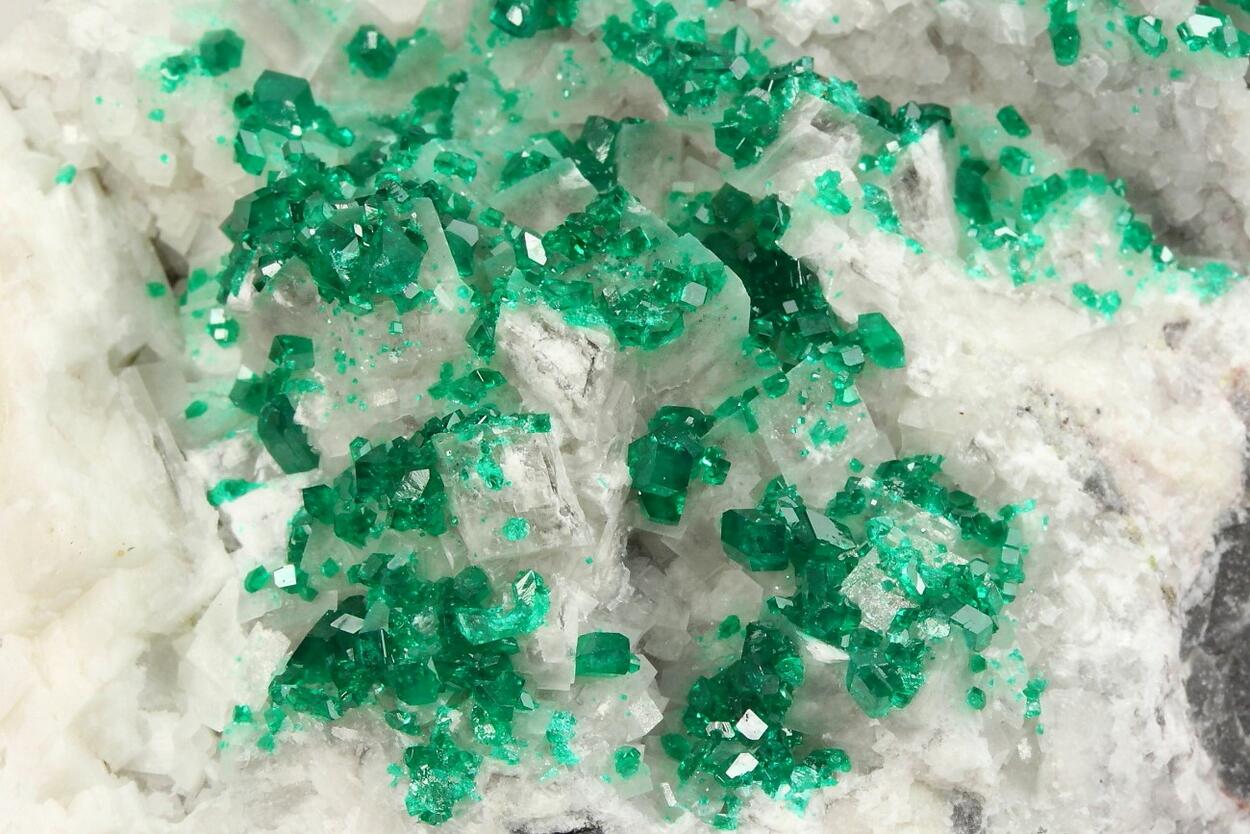 Dioptase On Calcite