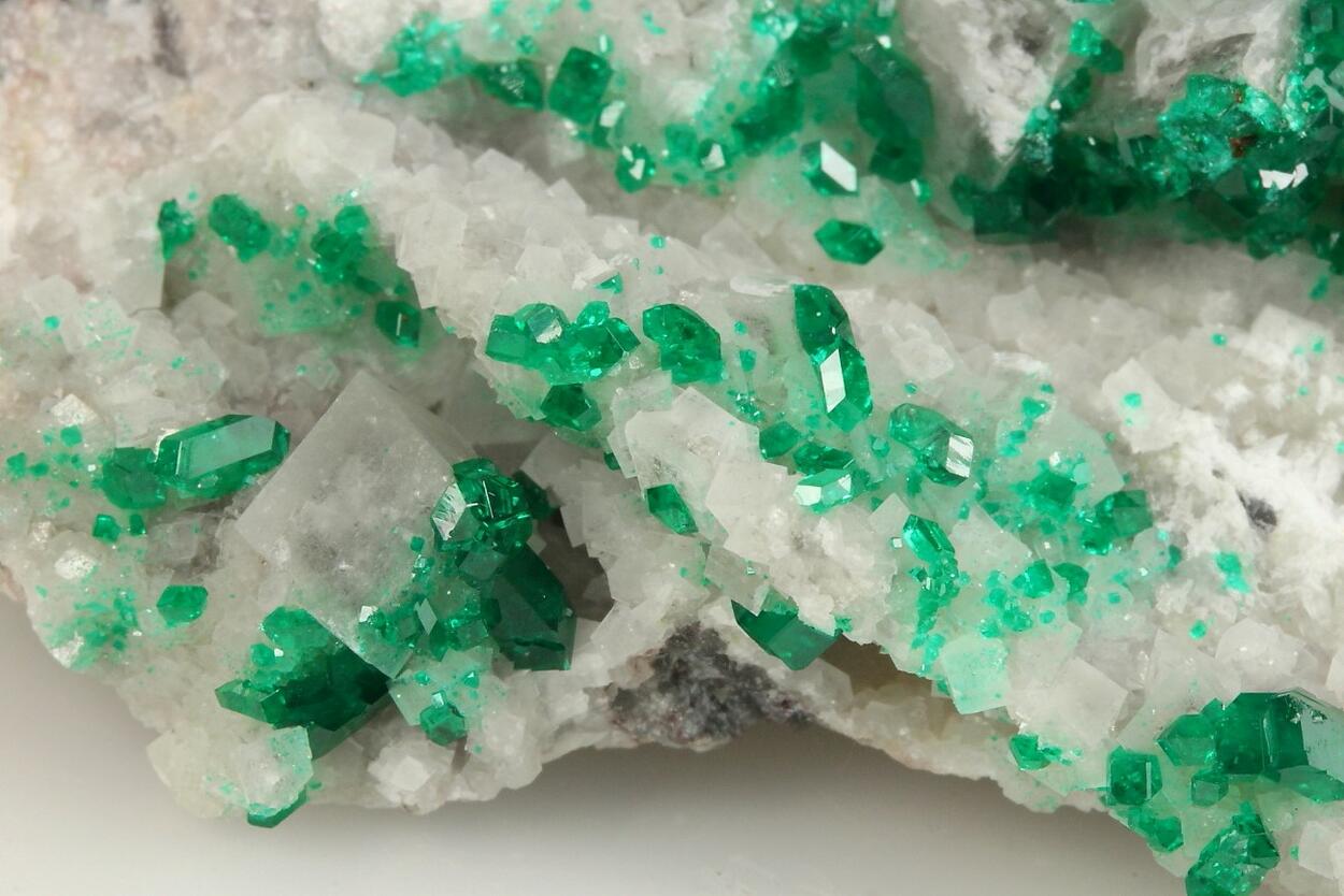 Dioptase On Calcite