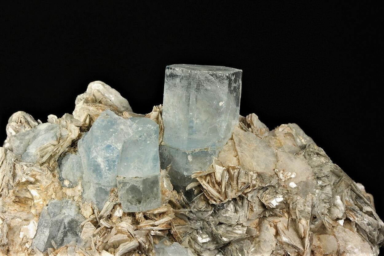 Aquamarine On Muscovite