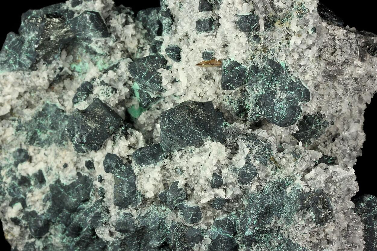 Tennantite & Wulfenite On Quartz