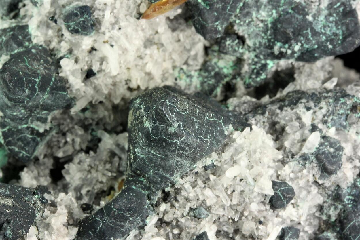 Tennantite & Wulfenite On Quartz