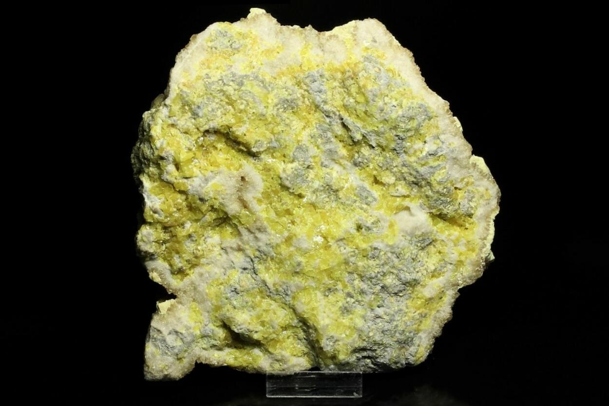 Sulphur On Calcite