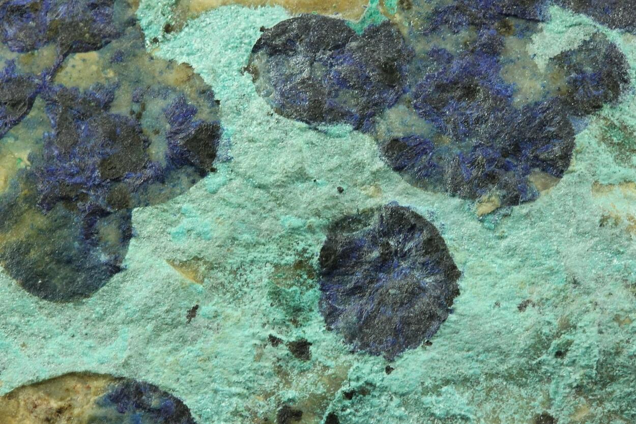 Azurite With Tyrolite