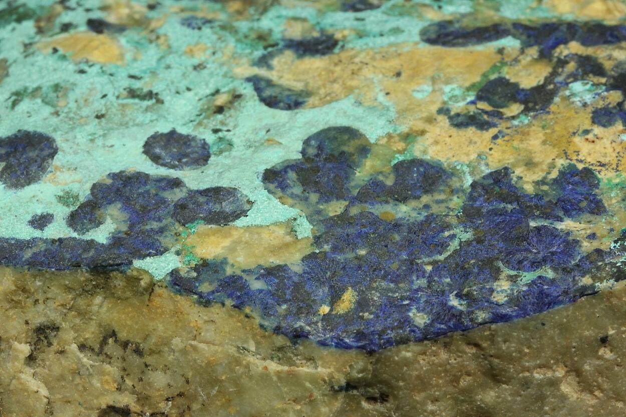 Azurite With Tyrolite