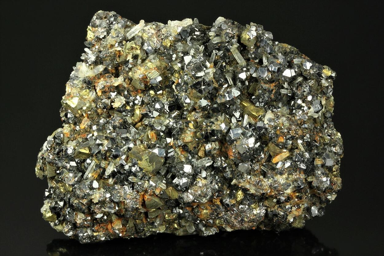 Galena & Chalcopyrite On Sphalerite