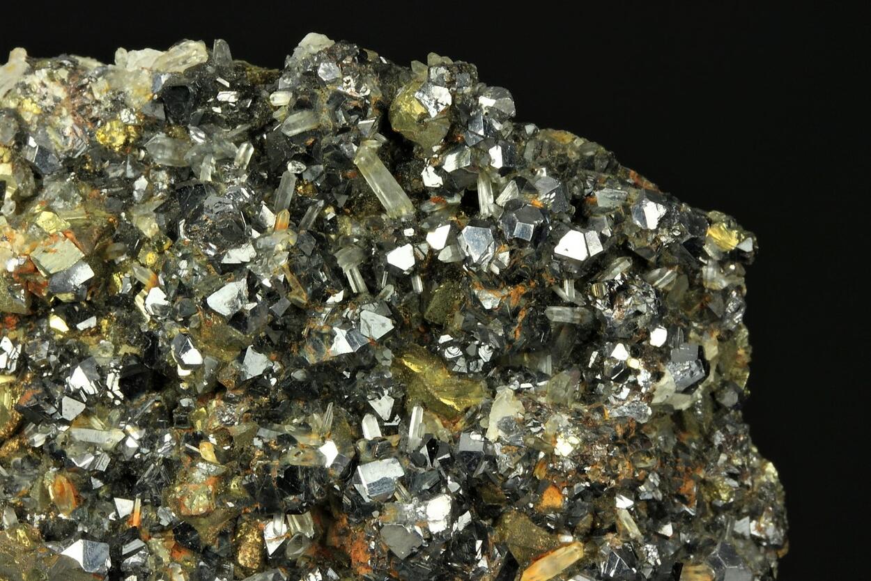 Galena & Chalcopyrite On Sphalerite