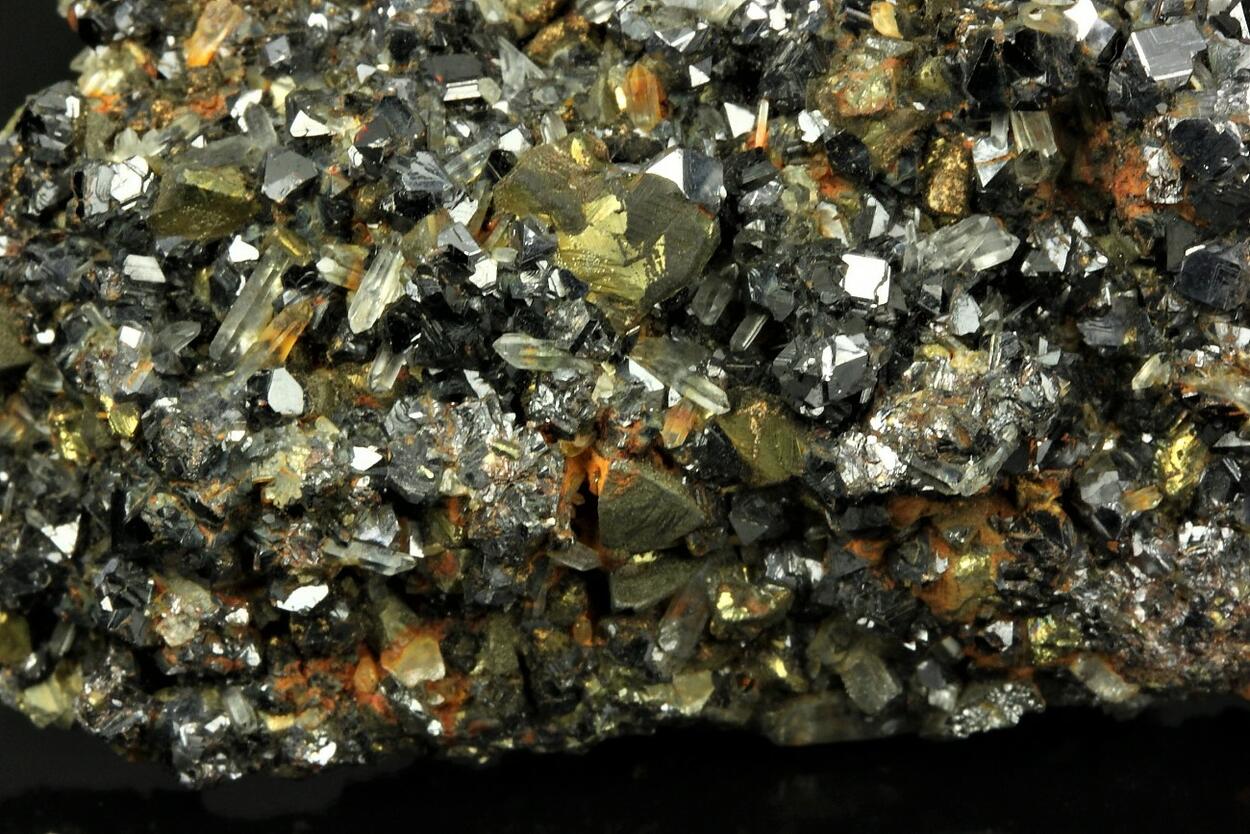 Galena & Chalcopyrite On Sphalerite