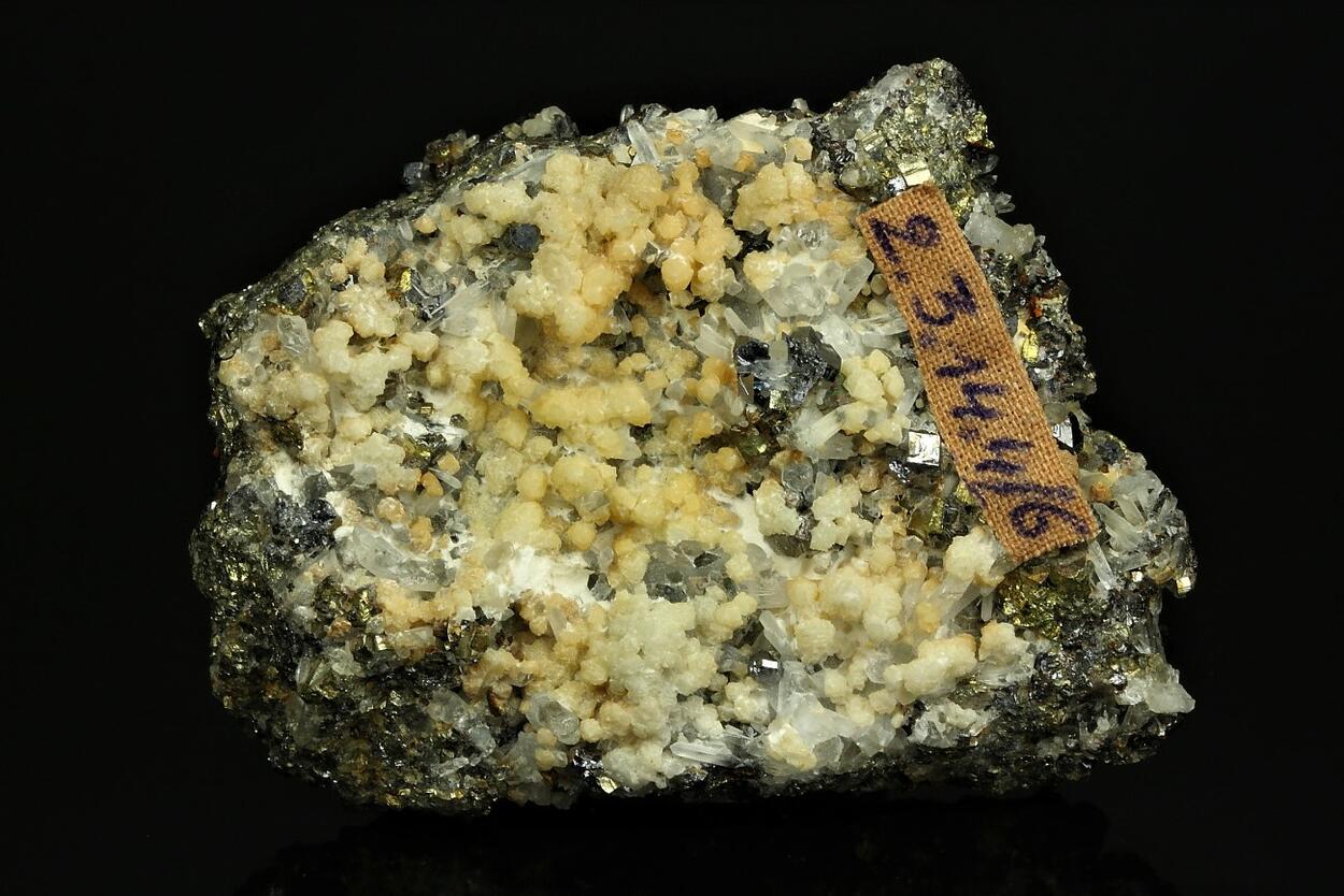 Galena & Chalcopyrite On Sphalerite