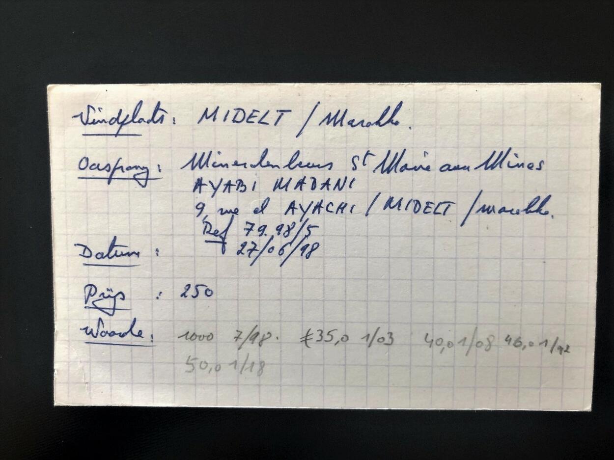 Azurite On Baryte & Fluorite