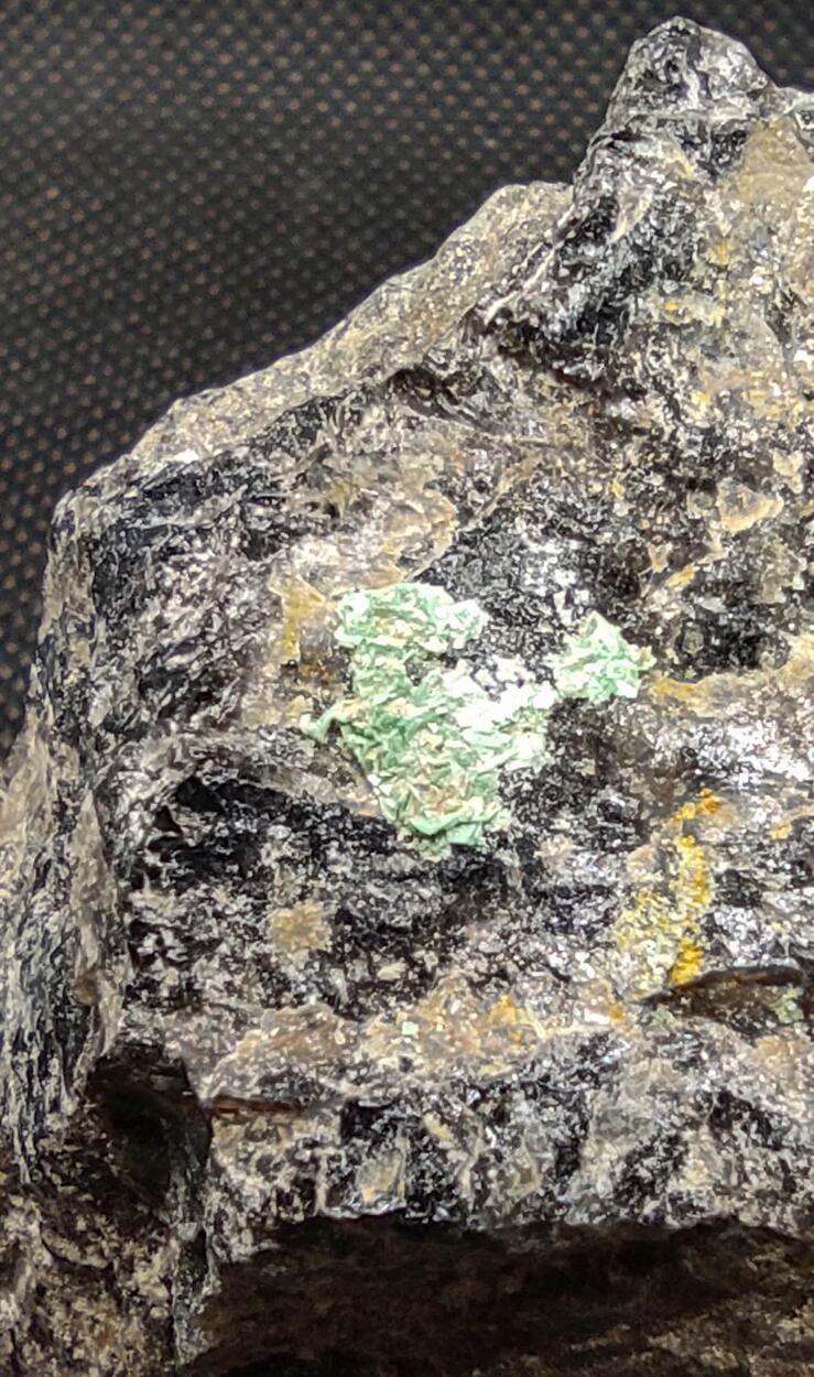 Torbernite On Smoky Quartz