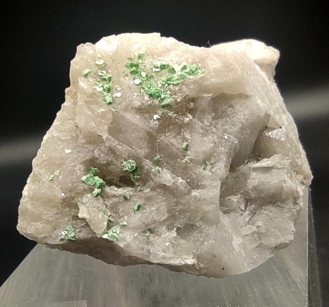 Torbernite On Quartz