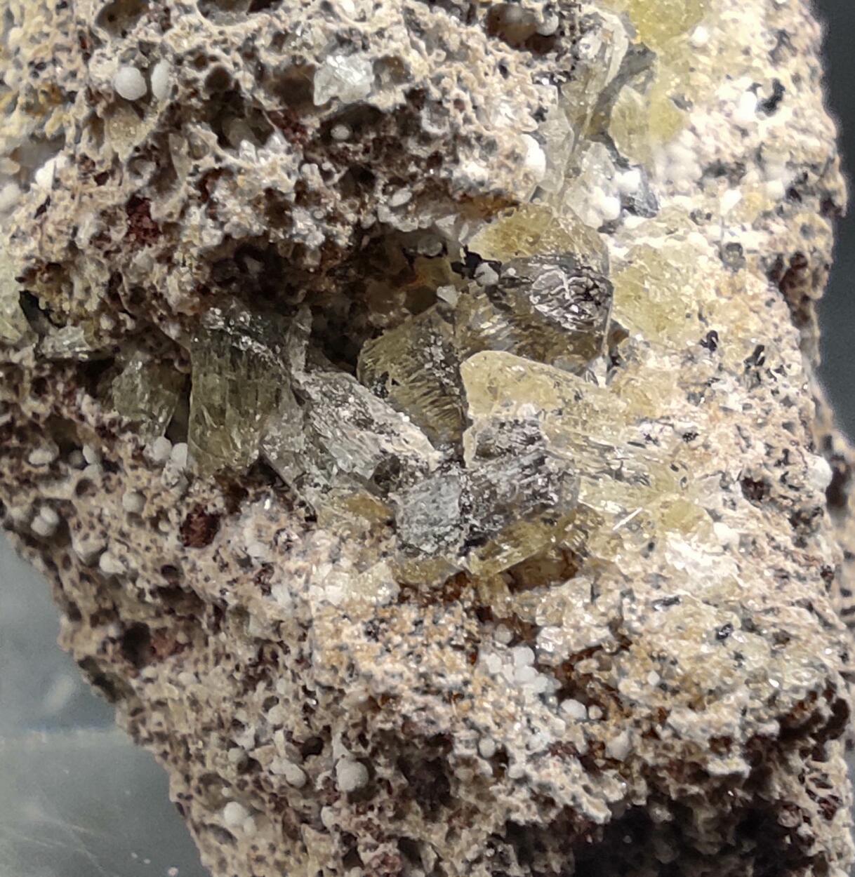 Fluorapatite Calcite & Hematite