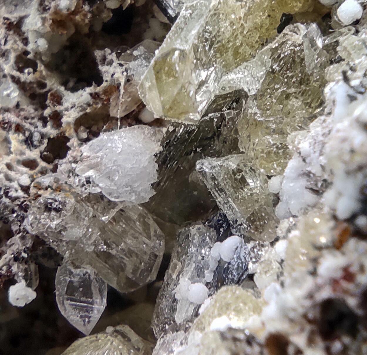 Fluorapatite Calcite & Hematite