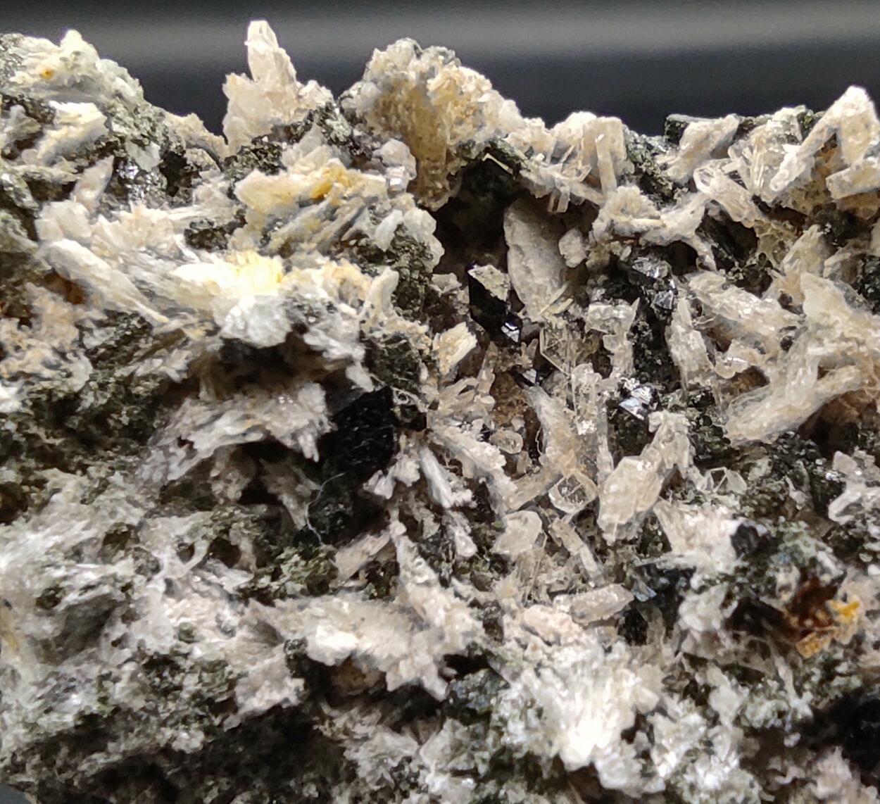 Prehnite Calcite Magnetite & Amphibole