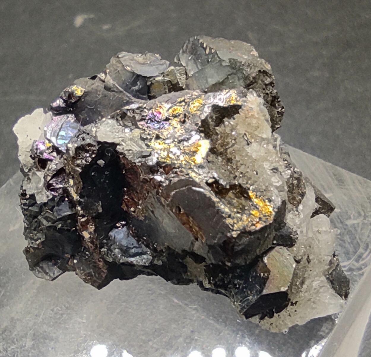 Pyrite Chalcopyrite Bornite & Quartz