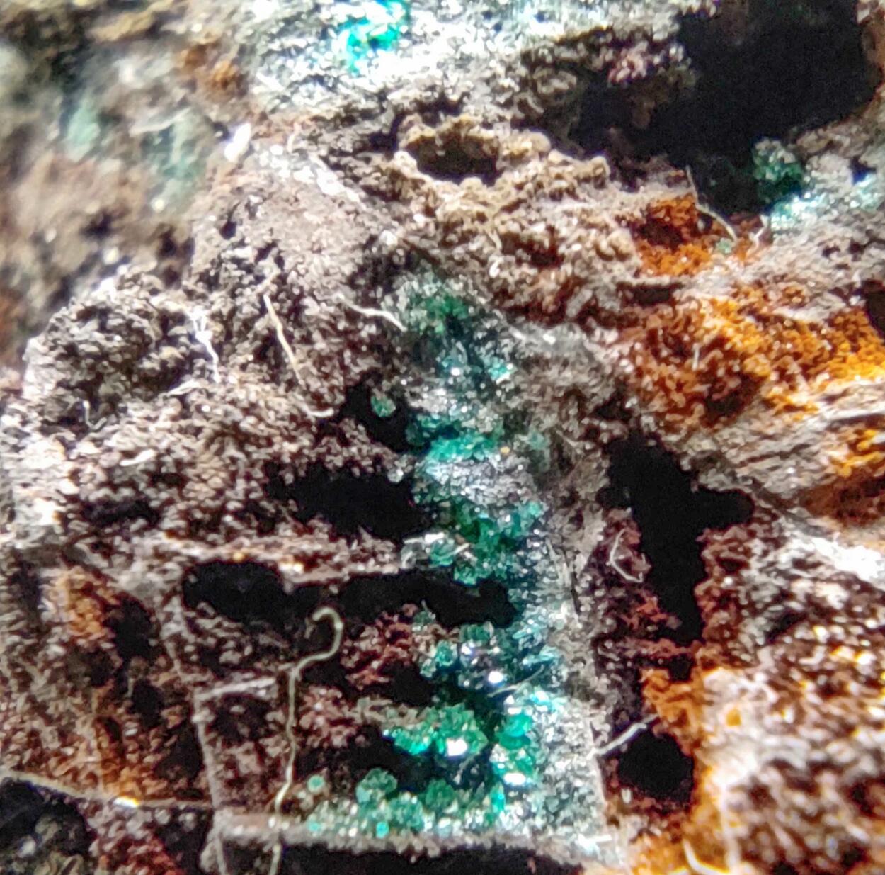 Reichenbachite Pseudomalachite Goethite On Limonite