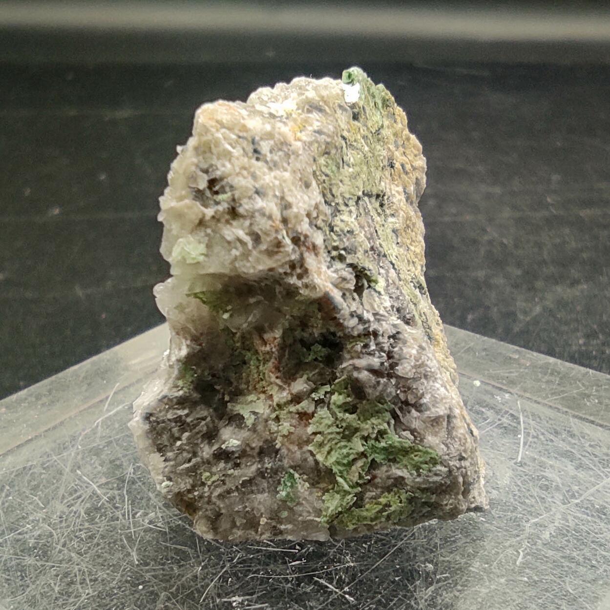 Autunite On Smoky Quartz