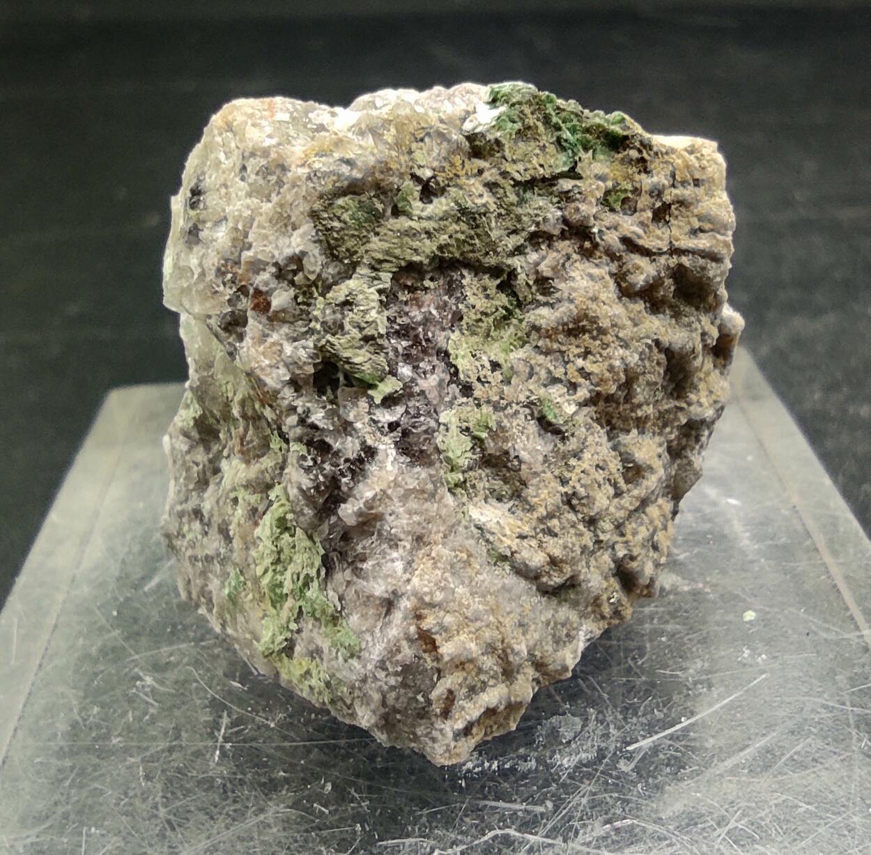 Autunite On Smoky Quartz