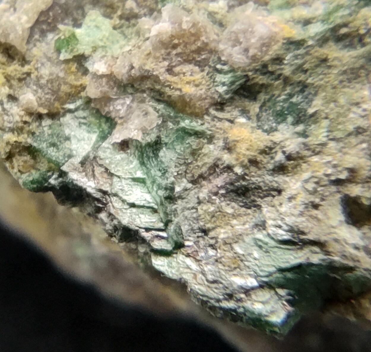 Autunite On Smoky Quartz