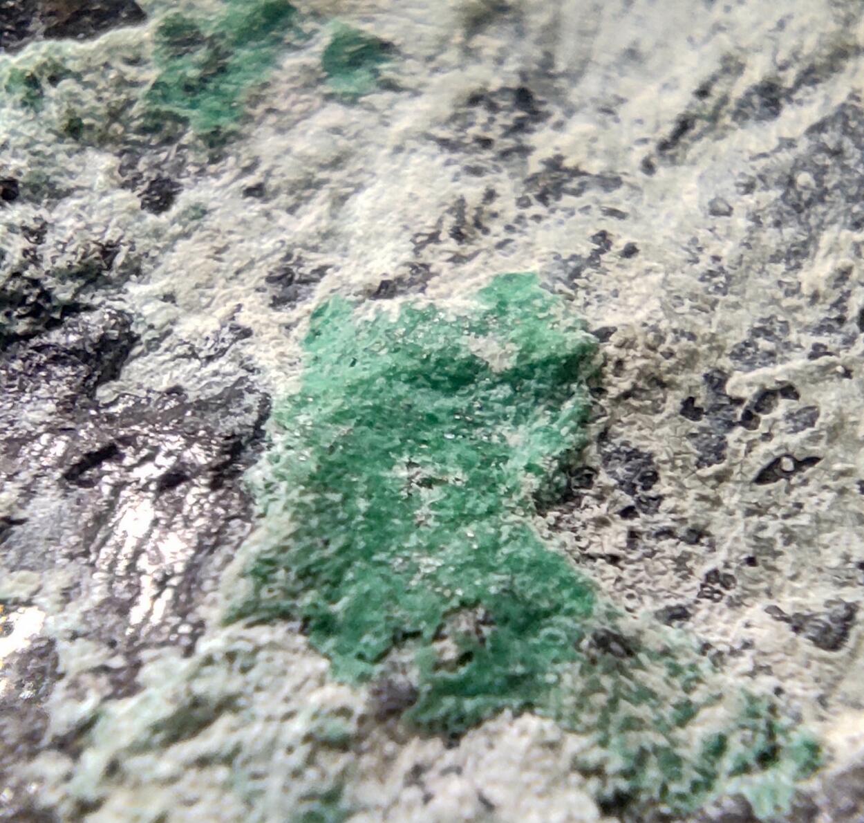 Malachite On Graphite