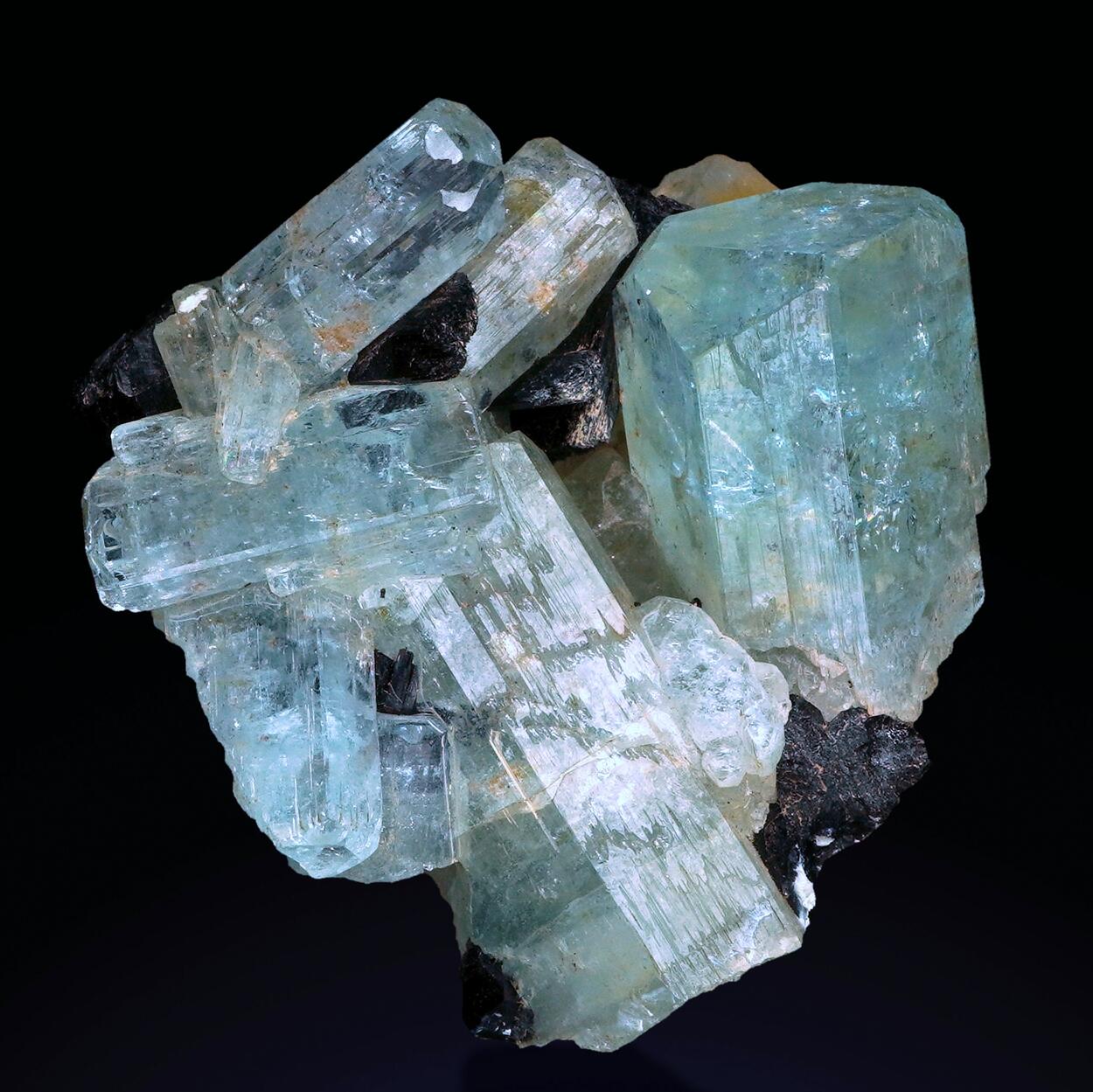 Aquamarine & Schorl