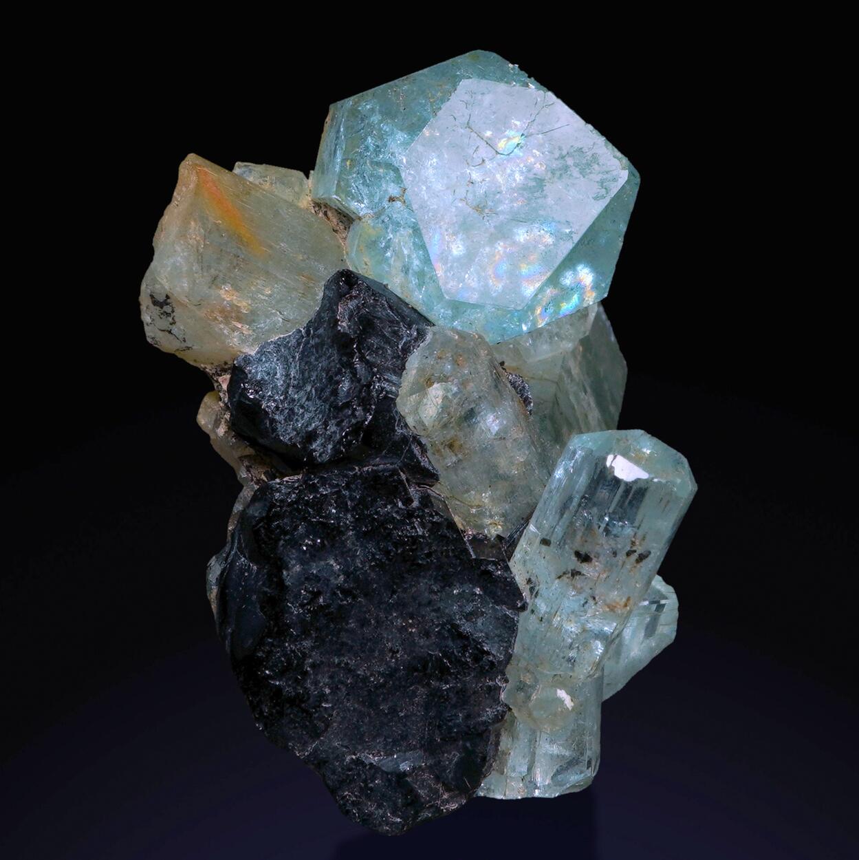 Aquamarine & Schorl