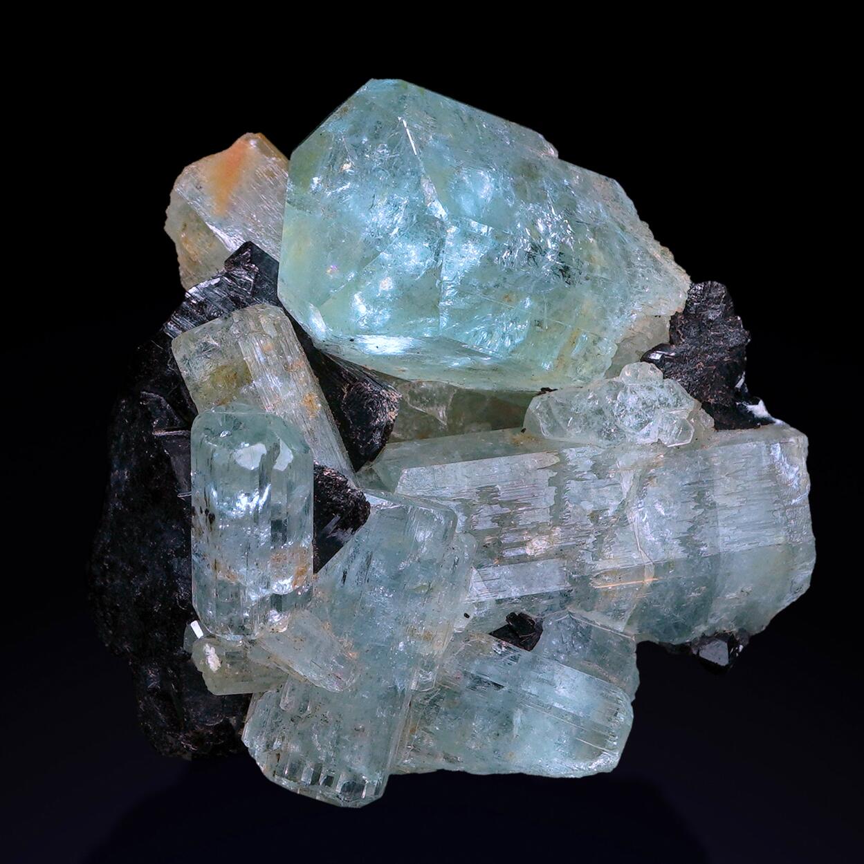 Aquamarine & Schorl