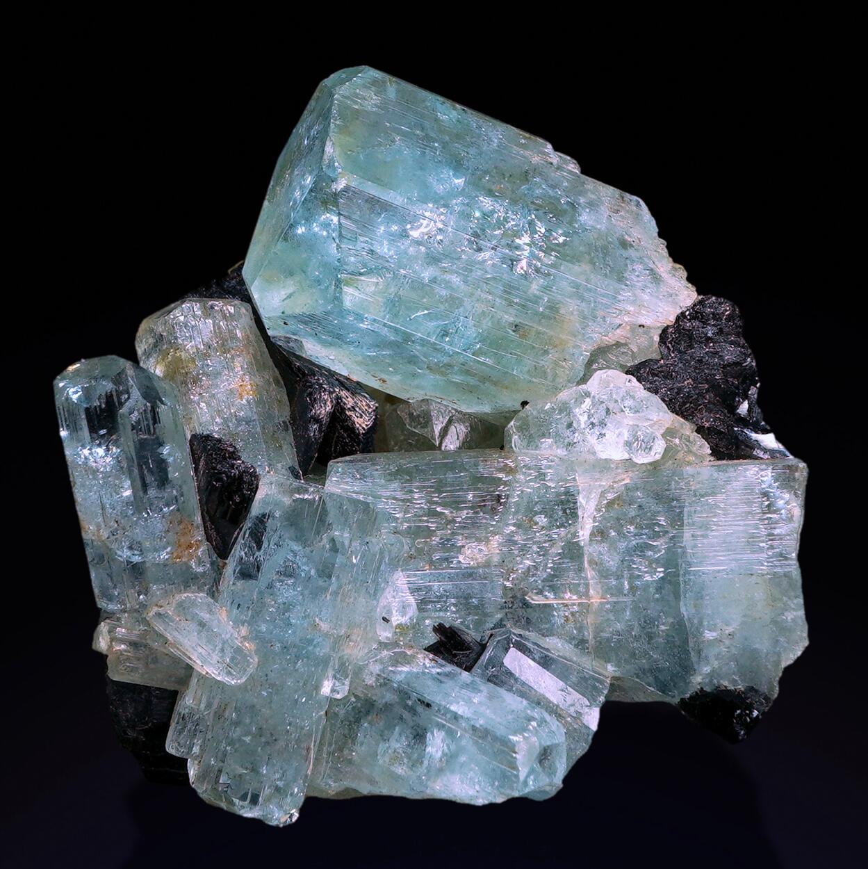 Aquamarine & Schorl