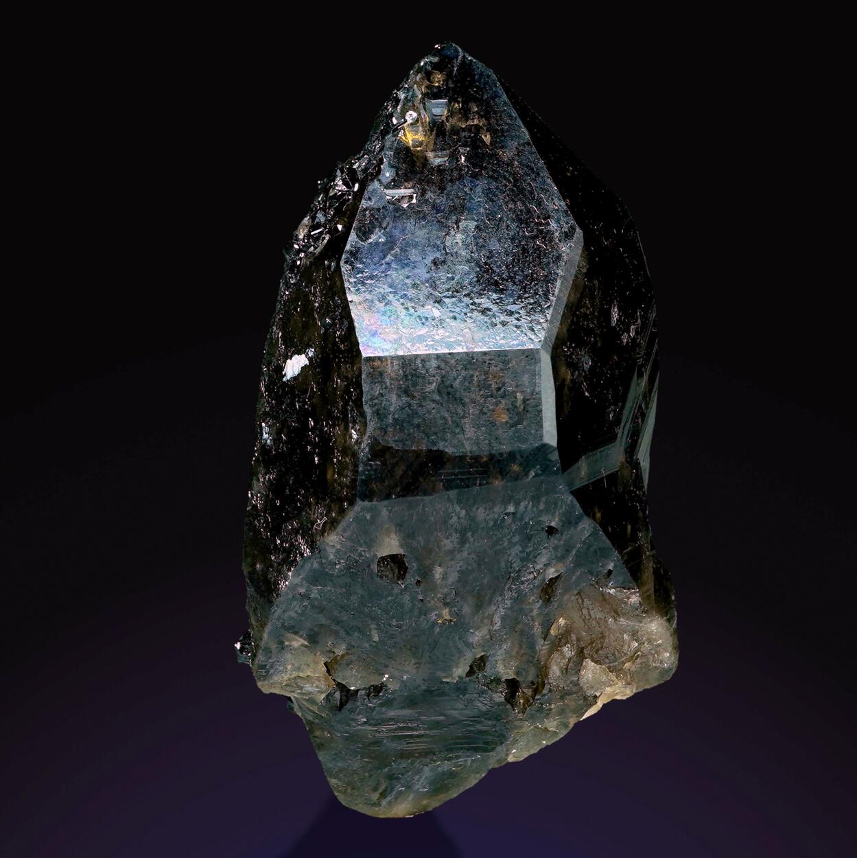 Cassiterite On Smoky Quartz