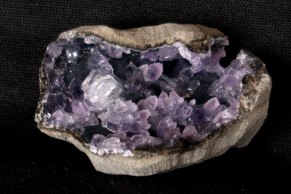 Amethyst On Heulandite